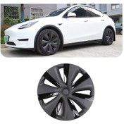 Resim Tesla Model Y Nova Jant Kapağı Seti 19 İnç, Mat Ve Piyano Parlak 