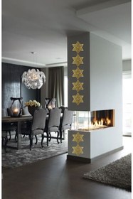 Resim YENİ HEDİYELİK DÜNYAM Pleksi Duvar Süsü Dekoratif Aynalı Gold Renk 14x12 Cm (6adet) 