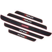 Resim Maiyame Dayanıklı Spor Araba Eşik Koruma Bantları - 4 Adet 4cm Genişlik, Siyah Kırmızı 