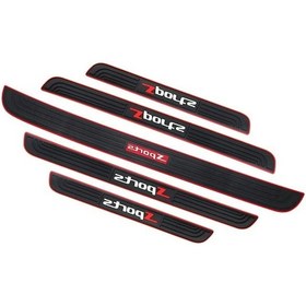 Resim Maiyame Dayanıklı Spor Araba Eşik Koruma Bantları - 4 Adet 4cm Genişlik, Siyah Kırmızı 