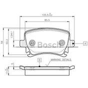 Resim BOSCH 986495413 Fren Balatası Arka Passat Cc Caddy Golf V Golf VI-Jetta A3 A6 Leon Octavia Superb 04- Gdb1622 