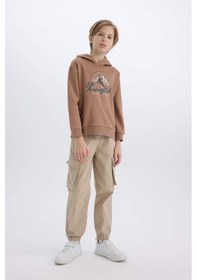 Resim DeFacto Erkek Çocuk Kapüşonlu Baskılı Sweatshirt D6219A824CWBN554 