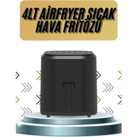 Resim İlkyaz Fashion 4l Airfryer Hazneli Hava Fritözü Yağsız Fritöz Taşınabilir Fırın Işlevi Gören Pratik 