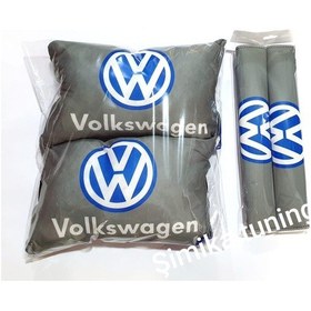 Resim Volkswagen Vw Araç Boyun Yastık Ve Kemer Konfor 2 Li Set (546903079) 