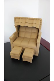 Resim shop Detaylı Plaj Şezlongu (Strandkorb) Minyatür Figürü (3D Baskı) 