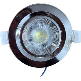 Resim Pc Krom Kasa 5w Beyaz Işık Yuvarlak Spot Hs 1211 