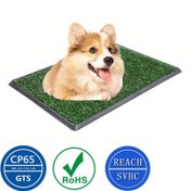 Resim 40,64x50,8 cm Yapay Çim Köpek Tuvalet Eğitim Pedi - Yüksek Kaliteli Yıkanabilir İç/Dış Mekan Evcil Hayvan Çimi, Değiştirilebilir Çim Matı ile Evde Eğitim için Koku Kontrollü Sentetik Çim İdrar Pedi, Dış Mekan Evcil Hayvan Çöpçatanma Çözümü, Kolay Temizlenebilir Yüzey 