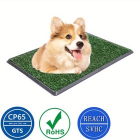 Resim 40,64x50,8 cm Yapay Çim Köpek Tuvalet Eğitim Pedi - Yüksek Kaliteli Yıkanabilir İç/Dış Mekan Evcil Hayvan Çimi, Değiştirilebilir Çim Matı ile Evde Eğitim için Koku Kontrollü Sentetik Çim İdrar Pedi, Dış Mekan Evcil Hayvan Çöpçatanma Çözümü, Kolay Temizlenebilir Yüzey 