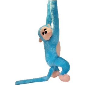 Resim Peluş Maymun Maymun Peluş 50cm Mavi 