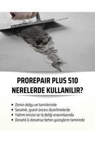 Resim BARS PROREPAIR PLUS 510 Yapısal Tamir Harcı, Yüksek Mukavemetli, 10-50 mm Uygulama Kalınlığı 25 Kg 