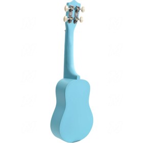 Resim Manuel Raymond KA225BL Soprano Ukulele Seti (Mavi) | Kılıf Dahil Renkli Gövde 