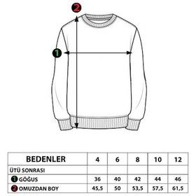 Resim Toontoy Kids Toontoy Erkek Çocuk Kanguru Cepli Baskılı Sweatshirt Mavi 