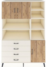 Resim Kronos Dolap 9 Raflı 4 Çekmeceli 3 Kapaklı 132x59x195 Aytaşı-... Aytaşı 