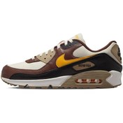 Resim Nike Air Max 90 Leather Goretex Sneaker Hakiki Deri Su Geçirmez Nefes Alan Erkek Günlük Spor Ayakkabı Krem Krem 