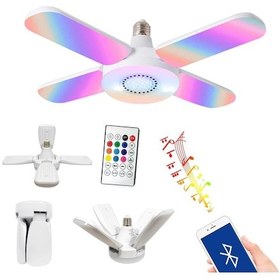 Resim Müzik Lambası Led Tavan Rgb Animasyonlu 220V E27 Duy Bluetooth 