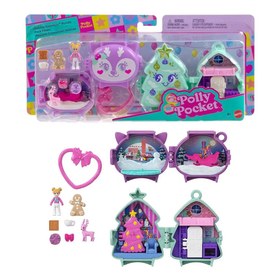 Resim JGM53 Polly Pocket Sevimli Yılbaşı 2li Paket Oyun Seti 