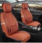 Resim Renault Kadjar Uyumlu Lüks Yarı Deri Oto Koltuk Kılıfı Ön/arka Set Anka Seri Tarçın 