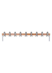 Resim Ayakkabılıklı 6 Ayaklı Tek Taraflı Bank, Kanca Şeritli Bank, 9 Kanca, 200x43x170 Cm, Spor Bankı 