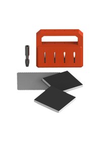 Resim 0.2mm İğneler İçin Airbrush İğne Onarım Ve Bileme Takım Seti 