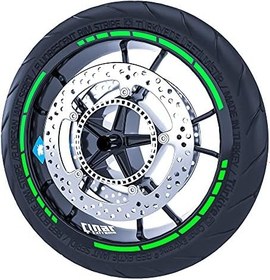 Resim Floresan Yeşil Moto GP Stili Jant Şeridi Sticker 