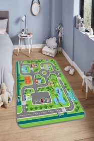 Resim YTR HOME Makinede Yıkanabilir Kaymaz Taban Leke Tutmaz Eğitici Bebek Ve Çocuk Odası Halısı Oyun Matı 
