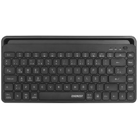 Resim Everest Kb-bt66 Siyah 2.4g+bt1+bt2 Üçü Bir Arada 3 İn 1 Q Kablosuz Klavye 