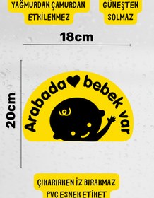 Resim alışveriş kurdu Arabada Bebek Var Araba-Motosiklet Cam Etiket Sticker - Unisex 