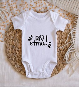 Resim Bitmeyenkartus Bk Kids Riv Riv Etma Tasarımlı Bebek Body Zıbın - Model 1 Çok Renkli 