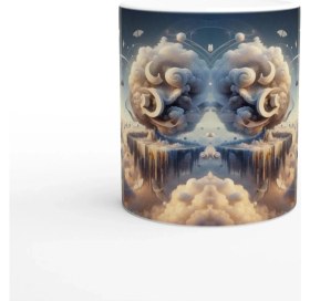 Resim Ikizler Burcu Baskılı Kahve Kupası - Elementsel Doğa Krallığı Temalı Vs4 