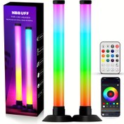 Resim RGBIC Işık Barı, Oda için Akıllı LED Işık Barı, 8 Sahne Modu ve 16 Milyon Renk, Üç Kontrol Modu, Dinamik Müzik Senkronizasyon Modu, PC için LED Oyun Işıkları, USB-Leachte, TV Arka Aydınlatma - 2 adet/1 Set 