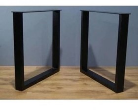 Resim Kare Masa Ayağı Bahçe Mobilya Çalışma Orta Sehpa Metal Masa Ayak 50x70 cm Abronya 