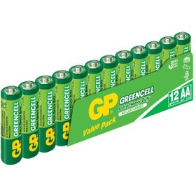 Resim Gp Greencel R6 Aa Boy Çinko Kalem Pil 12'li Paket Gp15g Vs12 
