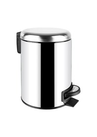 Resim Paslanmaz Elit Pedallı Çöp Kovası Krom 3 Lt 000300 Siyah 