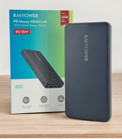 Resim RavPower Su Geçirmez 10000 mAh PD 15W 3 Port Powerbank 15mm Slim Size 2 Giriş 2 Çıkış PB1215 