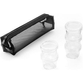 Resim Moveevo Taşınabilir 5'li Baharat Seti - Sızdırmaz Kamp & Piknik Baharatlık Takımı Şeffaf 