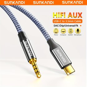 Resim Kesim Bilgisine Sahip SUNKANDI USB C'den 3, 5Mm Ses Kablosu, Type C'den 3, 5Mm Kulaklık Stereo Kablo, DAC Dijital Şifre Çözme Çipi ile Uyumlu, for iPhone 15 16 Pro Max, for Samsung ve for galaxy S24 S23 S22 S21 Note 20 için Uygun 
