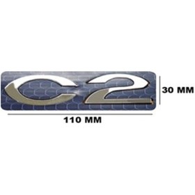 Resim Citroen Uyumlu C2 Krom Yazı 