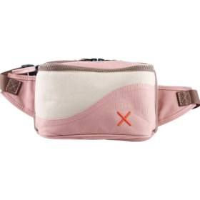 Resim Pembe Krem Kanvas Unisex Göğüs ve Bel Çantası 