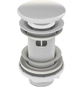 Resim İz Yapı Taşmalı Aç Kapa Körüklü Lavabo Sifonu Seramik Beyaz 