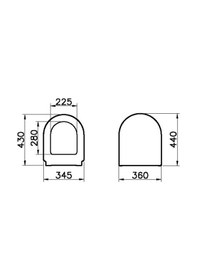 Resim VitrA Zentrum 94 - 003 - 001 Klozet Kapağı 