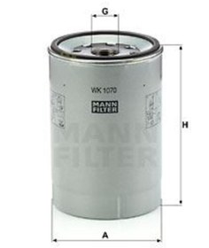 Resim MANN WK1070X Mazot Filtresi Stralıs Trakker Lıebherr Deutz Fendt Mercedes Benz Capacıty Cıtaro Conecto 