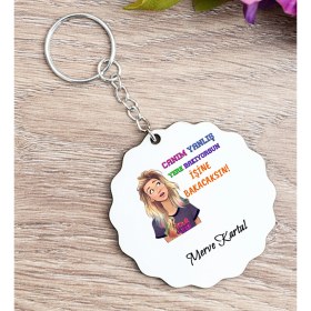 Resim Hediye Dükkanı Kişiye Özel Işine Bakıcaksın Tasarım Esprili Ahşap Anahtarlık 