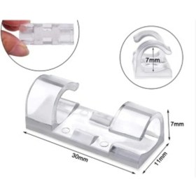 Resim Femina Trendy Kablo Sabitleyici Klipsler 20 Adet Kablo Düzenleyici Duvar Fayans Cam Kablo Tutucu Yapışkanlı Kl 