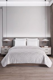 Resim Belura 200x220 Çift Kişilik Emboss Battaniye Gri 