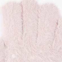 Resim Kız Çocuk Peluş Eldiven Boncuk Detaylı 