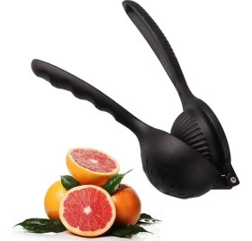 Resim AyrStore Döküm Limon Sıkacağı Limon Presi Büyük Boy 24 Cm, Siyah Metal Limon Sıkacağı, Döküm 