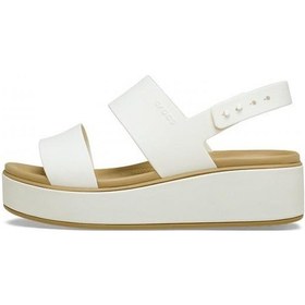 Resim Crocs 211802-00o Brooklyn Matte Wrap Low Wedge Kadın Sandalet Beyaz 