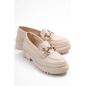 Resim Capone Outfitters Denni Oval Burunlu Metal Tokalı Trak Tabanlı Kadın Loafer 