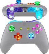 Resim eXtremeRate Multi-Colors Luminated Bumpers Triggers Dpad Thumbsticks Start Back ABXY Action Buttons, DTFS (DTF 2.0 ) LED Kit for Xbox One S/X Controller (Model 1708) - Controller NOT Included 