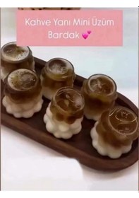 Resim Üzüm Model Kahve Yanı Bardağı 12 Adet 60 Cc Şeffaf 